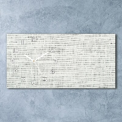 Horloge horizontale Toile blanche en lin