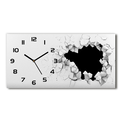 Horloge rectangulaire horizontale Trou dans le mur