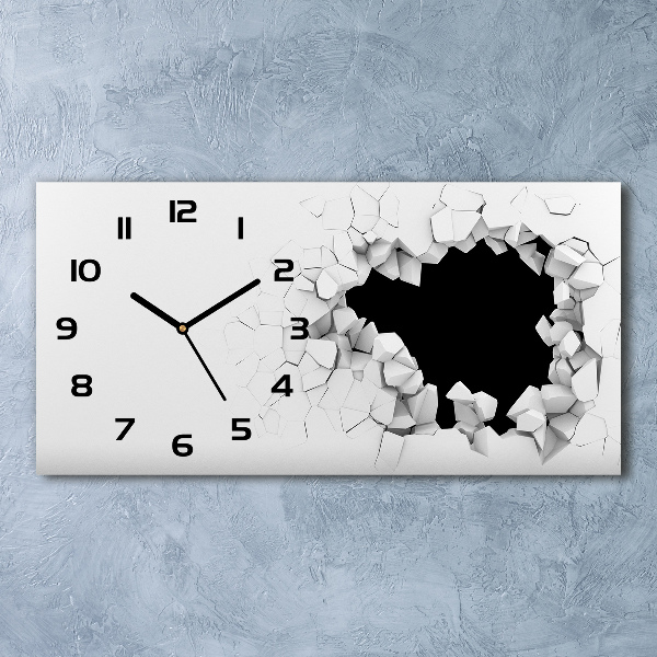 Horloge rectangulaire horizontale Trou dans le mur