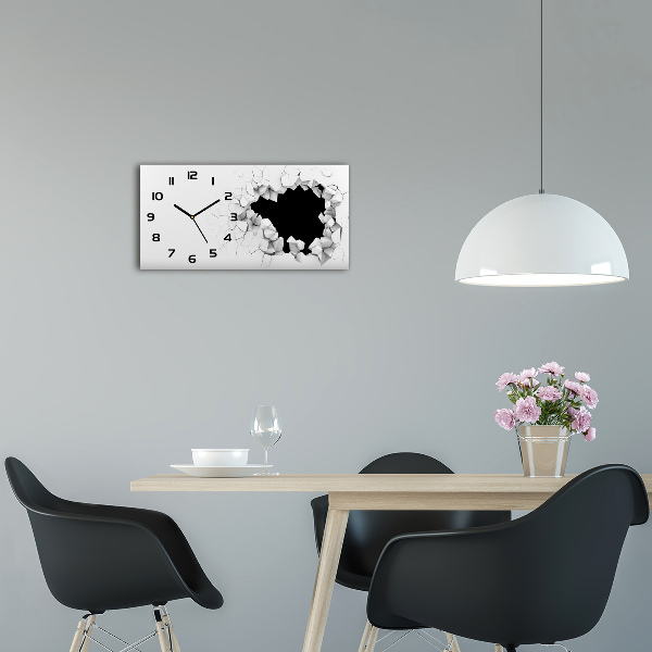 Horloge rectangulaire horizontale Trou dans le mur