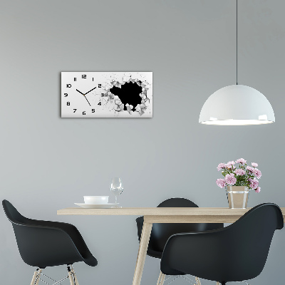 Horloge rectangulaire horizontale Trou dans le mur
