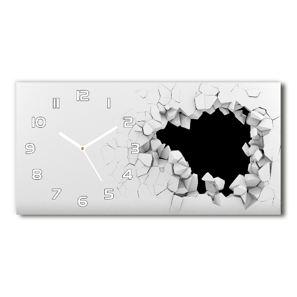 Horloge rectangulaire horizontale Trou dans le mur