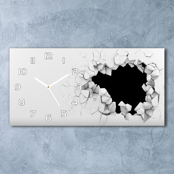Horloge rectangulaire horizontale Trou dans le mur