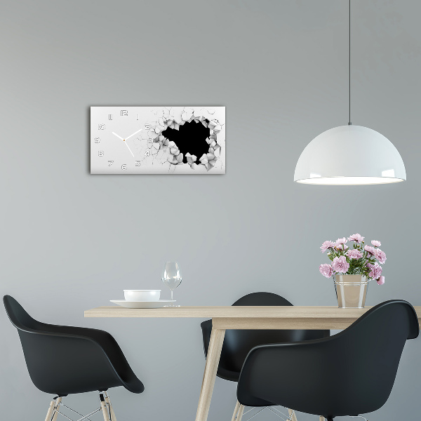 Horloge rectangulaire horizontale Trou dans le mur
