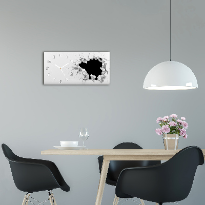 Horloge rectangulaire horizontale Trou dans le mur