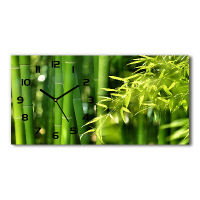 Horloge rectangulaire horizontale Bambou