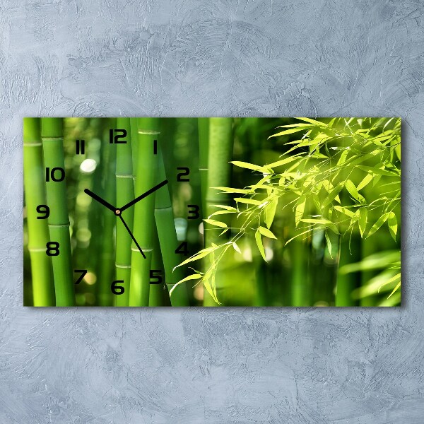 Horloge rectangulaire horizontale Bambou