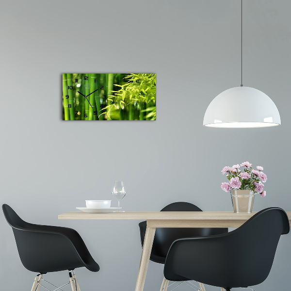 Horloge rectangulaire horizontale Bambou