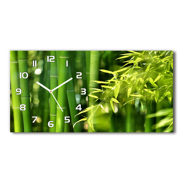 Horloge rectangulaire horizontale Bambou