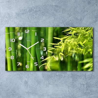 Horloge rectangulaire horizontale Bambou