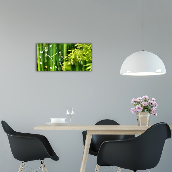 Horloge rectangulaire horizontale Bambou