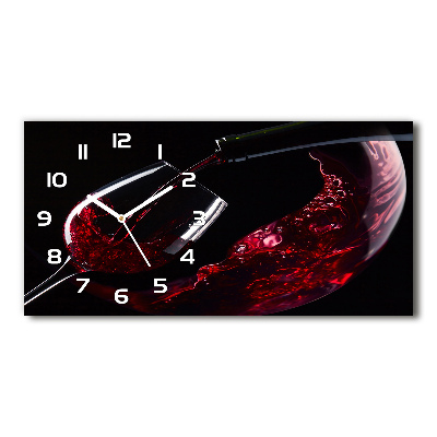 Horloge murale horizontale Vin rouge