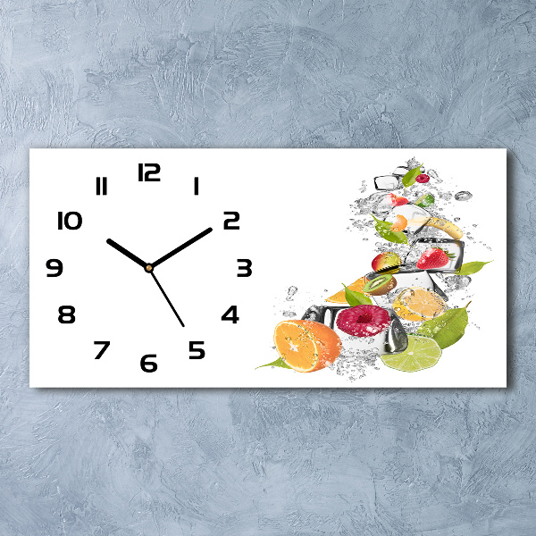 Horloge horizontale Fruits avec glace