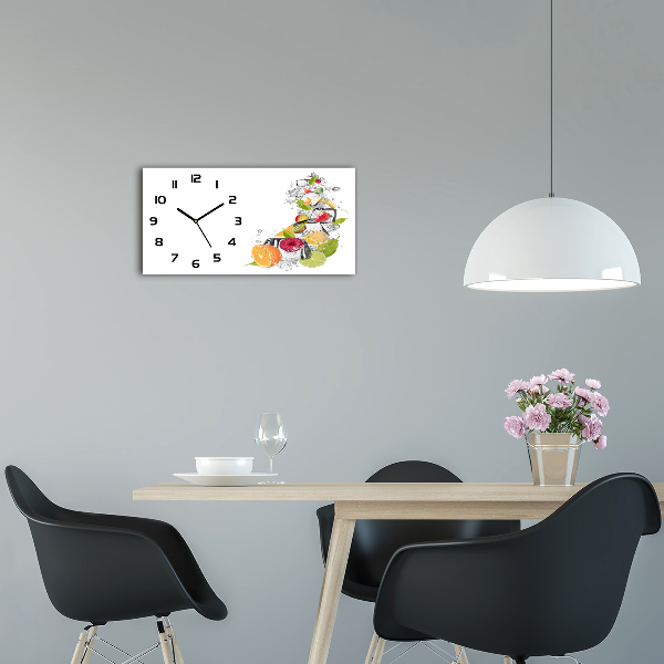 Horloge horizontale Fruits avec glace