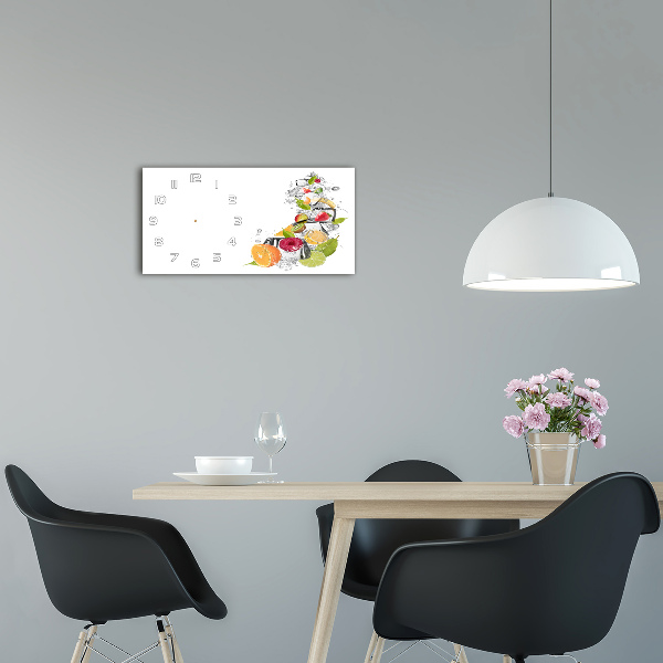 Horloge horizontale Fruits avec glace