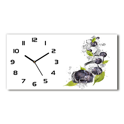 Horloge murale horizontale Myrtilles sur glace