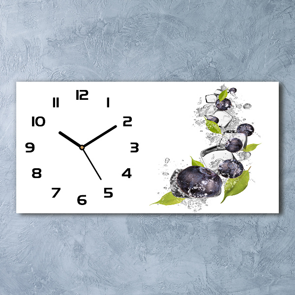 Horloge murale horizontale Myrtilles sur glace