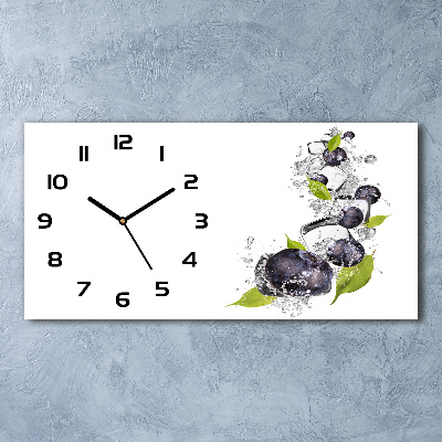 Horloge murale horizontale Myrtilles sur glace
