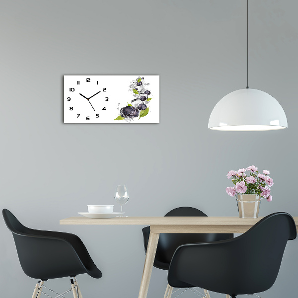 Horloge murale horizontale Myrtilles sur glace