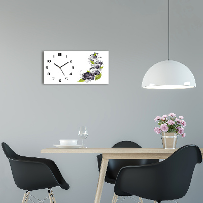 Horloge murale horizontale Myrtilles sur glace