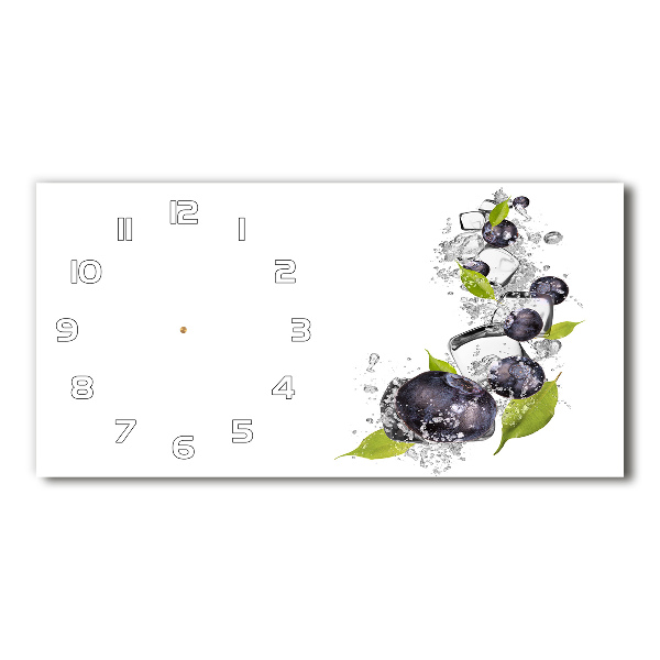 Horloge murale horizontale Myrtilles sur glace