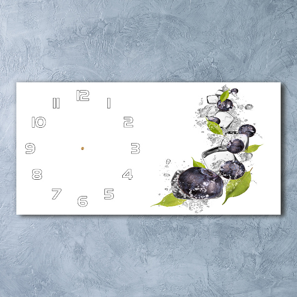 Horloge murale horizontale Myrtilles sur glace