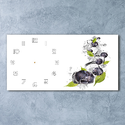 Horloge murale horizontale Myrtilles sur glace