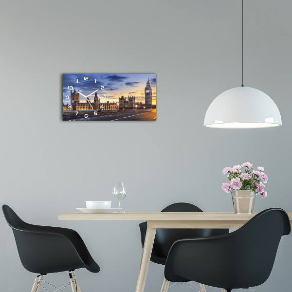 Horloge murale horizontale Big Ben Londres