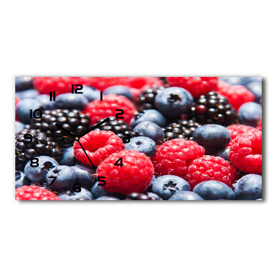 Horloge horizontale en verre Fruits des bois