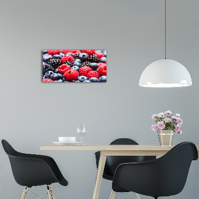 Horloge horizontale en verre Fruits des bois
