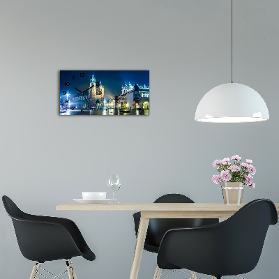 Horloge horizontale Cracovie de nuit