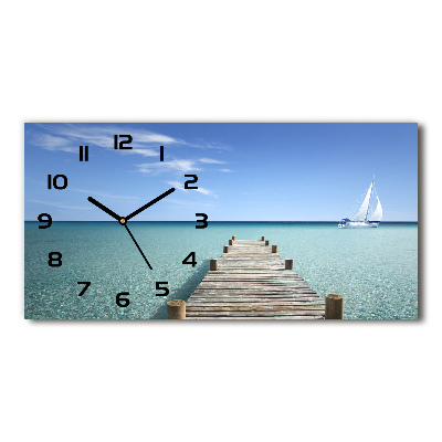 Horloge horizontale Jetée en bois lac