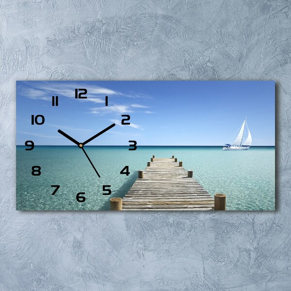 Horloge horizontale Jetée en bois lac