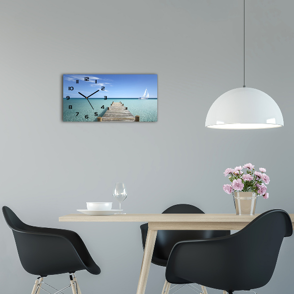 Horloge horizontale Jetée en bois lac