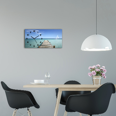 Horloge horizontale Jetée en bois lac