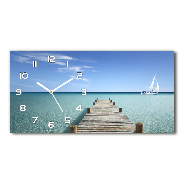 Horloge horizontale Jetée en bois lac