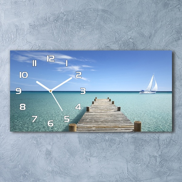 Horloge horizontale Jetée en bois lac
