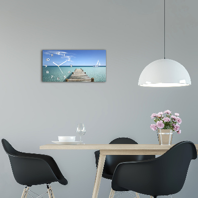 Horloge horizontale Jetée en bois lac