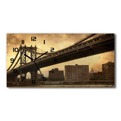 Horloge rectangulaire horizontale Manhattan New York