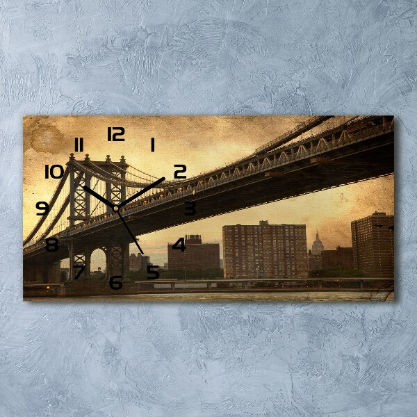 Horloge rectangulaire horizontale Manhattan New York