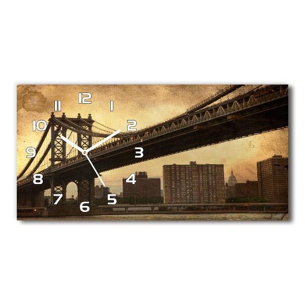 Horloge rectangulaire horizontale Manhattan New York