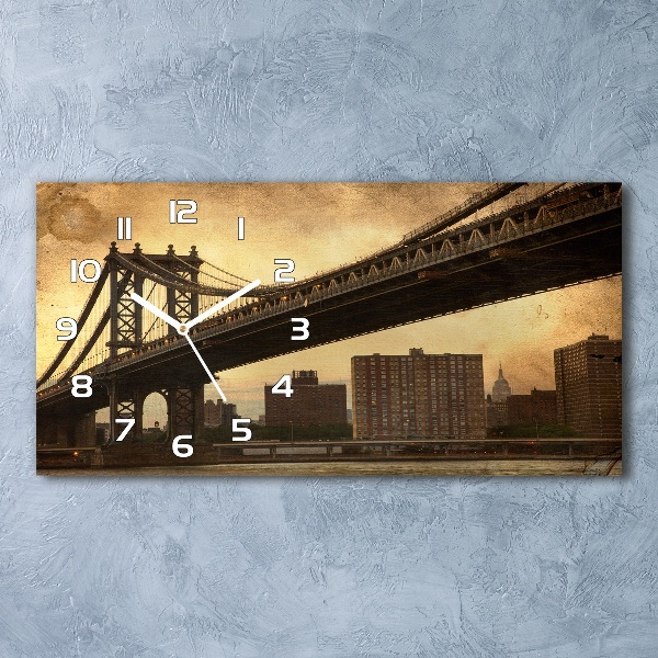 Horloge rectangulaire horizontale Manhattan New York