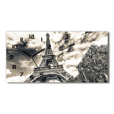 Horloge horizontale en verre Tour Eiffel