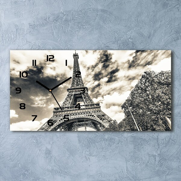 Horloge horizontale en verre Tour Eiffel