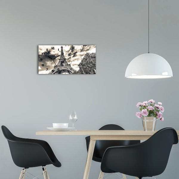 Horloge horizontale en verre Tour Eiffel