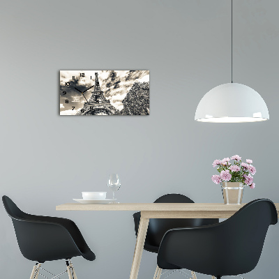 Horloge horizontale en verre Tour Eiffel