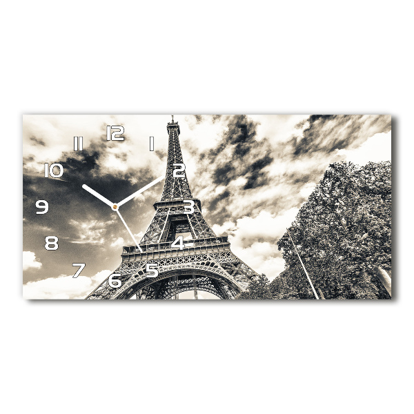 Horloge horizontale en verre Tour Eiffel