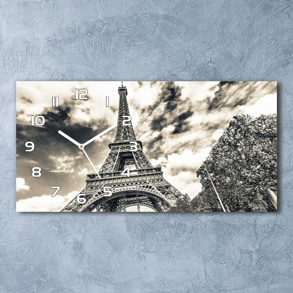 Horloge horizontale en verre Tour Eiffel