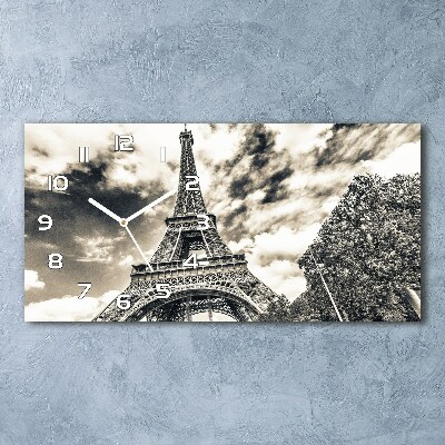 Horloge horizontale en verre Tour Eiffel