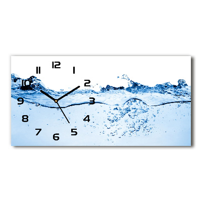 Horloge horizontale en verre Eau